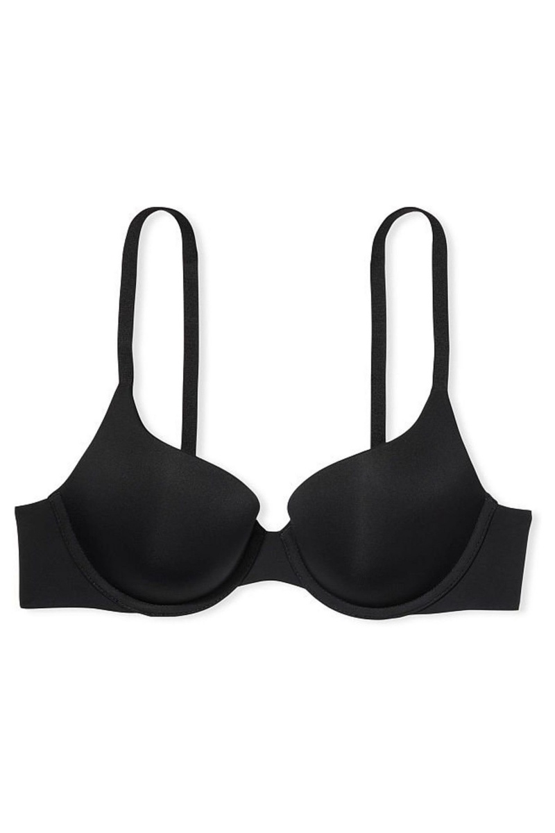 Black Victoria's Secret The T-Shirt Add 2 Cups T-Shirt Plunge Bra | TYO-269145