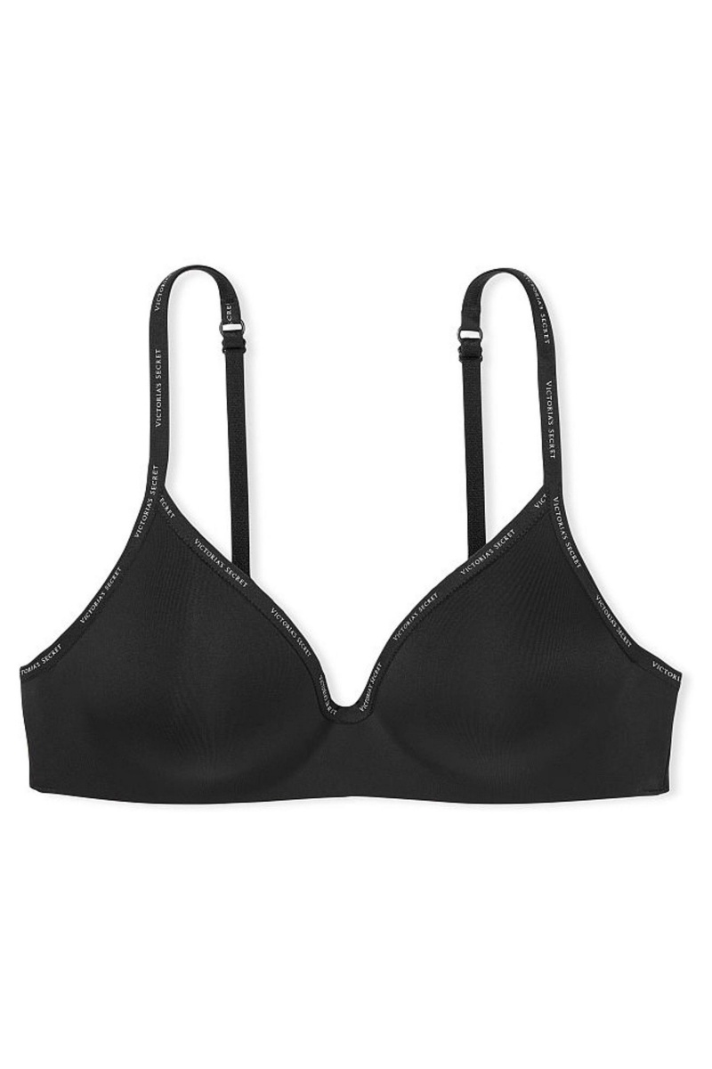 Black Victoria\'s Secret The T-Shirt Smooth Non Wired T-Shirt Bra | ZTV-052379