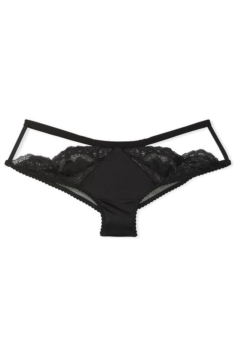 Black Victoria's Secret Very Sexy Lace Cheeky Knickers | ZJS-918705