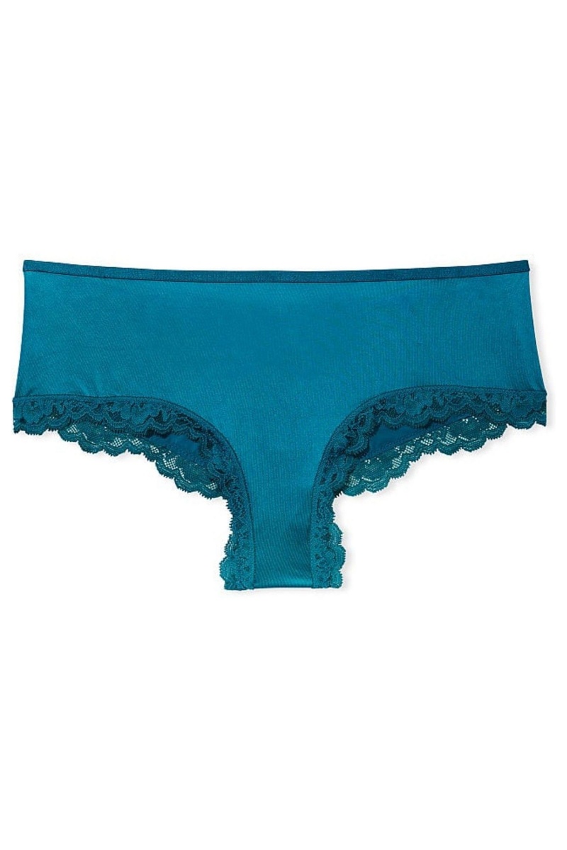 Black Victoria's Secret Very Sexy Lace Trim Cheeky Knickers | IVR-081592