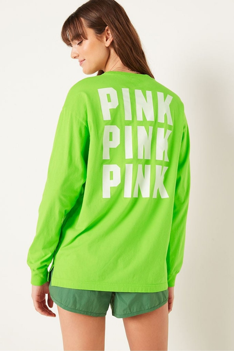 Bloom Green Victoria's Secret Long Sleeve T-Shirt | ZRU-461250