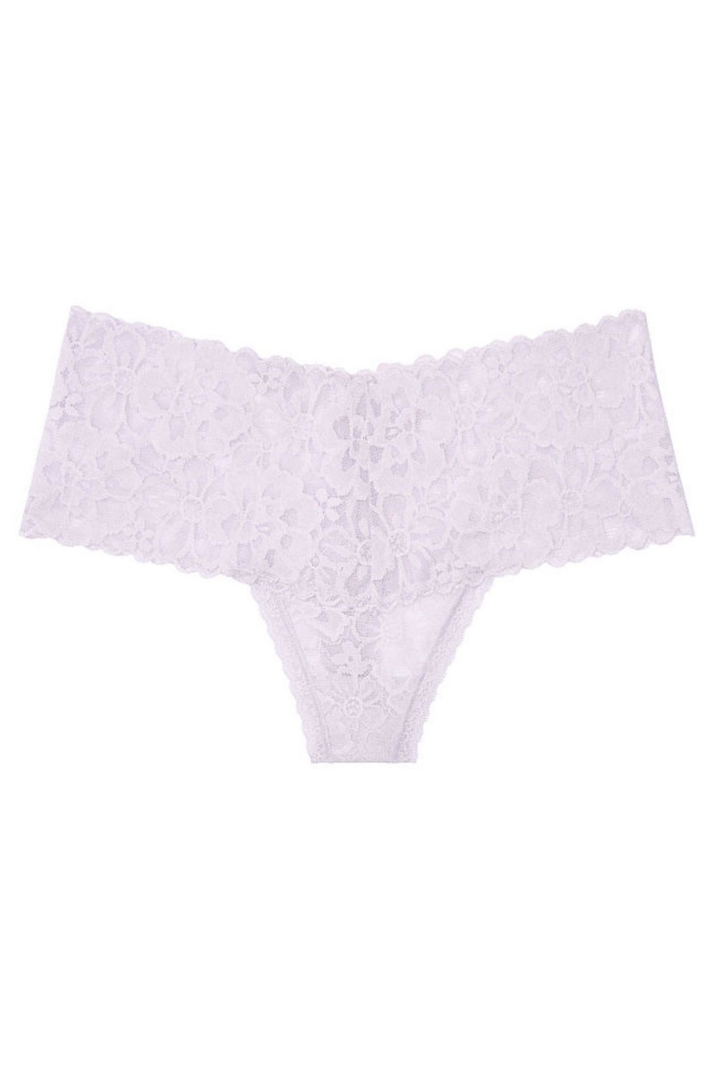 Blush Pink Victoria's Secret The Lacie Lace Wide Band Thong Panty | XOE-246953