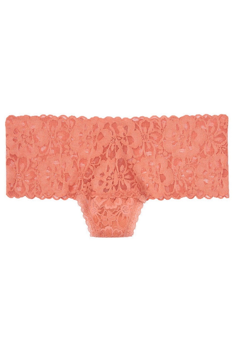 Blush Pink Victoria's Secret The Lacie Lace Wide Band Thong Panty | LJU-094876