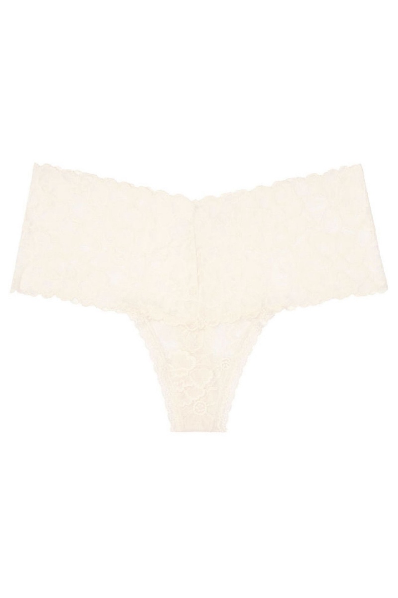 Blush Pink Victoria's Secret The Lacie Lace Wide Band Thong Panty | SEX-749310