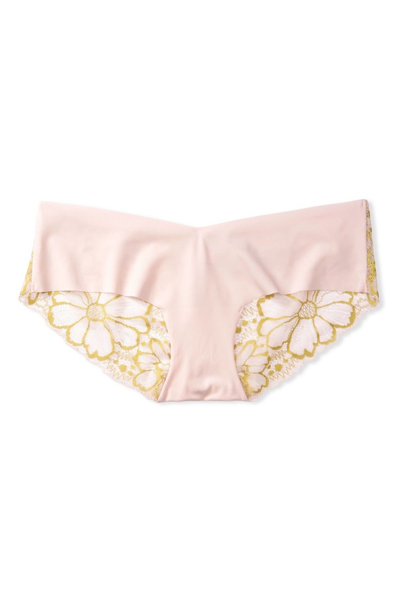 Bright Apricot Victoria's Secret Sexy Illusions by Victorias Secret No Show Lace Hipster Knickers | TKH-405713