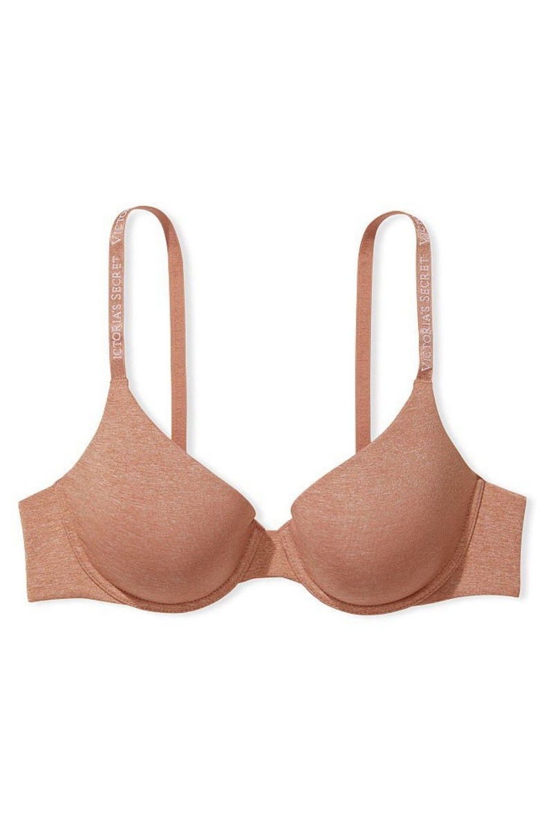 Brilliant Blush Nude Victoria's Secret The T-Shirt Logo Strap Bra | TIR-715892