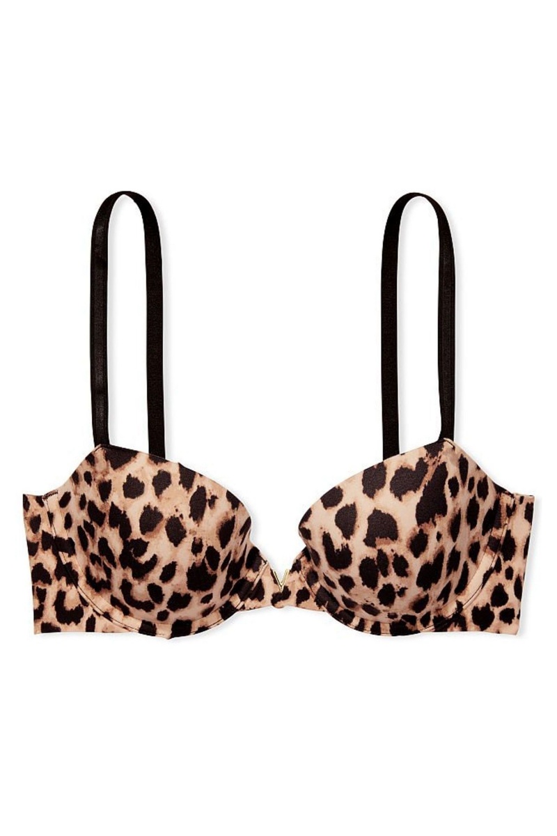 Brown Leopard Print Victoria's Secret Love Cloud Smooth Bra | RIW-018427