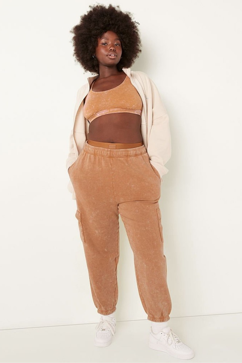 Brown Victoria's Secret Fleece Lounge Jogger | QFH-758431