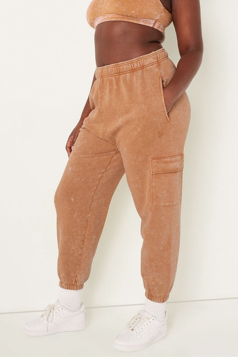 Brown Victoria\'s Secret Fleece Lounge Jogger | QFH-758431