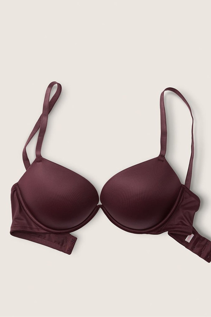 Burnt Umber Brown Victoria's Secret Wear Everywhere Smooth Push Up T-Shirt Bra | LEY-192678