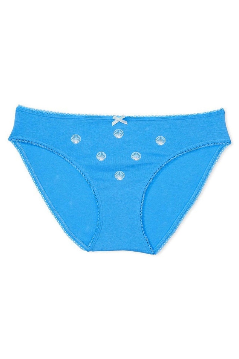 Capri Blue Seashell Victoria's Secret Stretch Cotton Stretch Cotton Knickers | GBW-940756