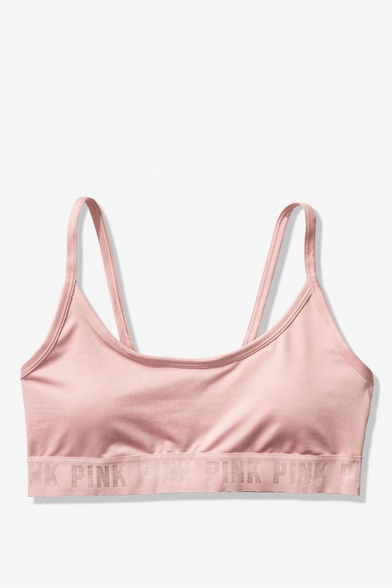 Chalk Rose Victoria's Secret Ultimate Scoop Lightly Lined Sports Bra | MJB-653720