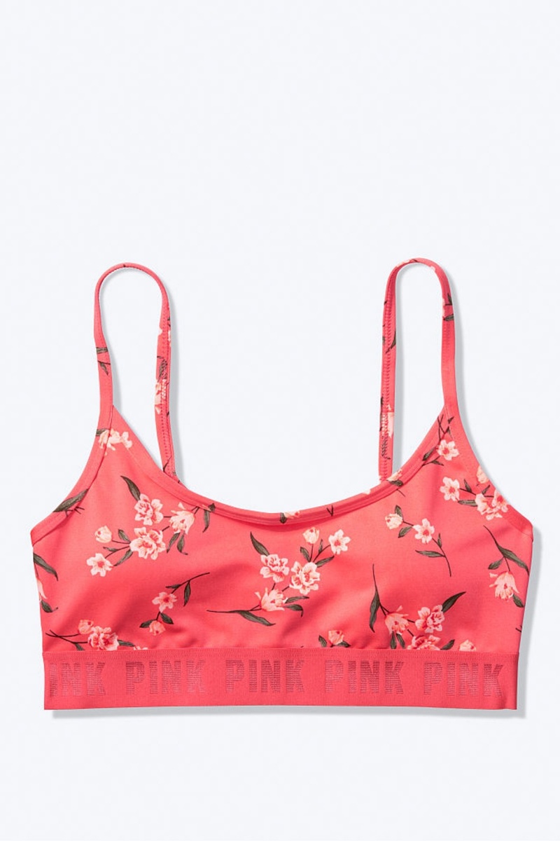 Chalk Rose Victoria's Secret Ultimate Scoop Lightly Lined Sports Bra | BXT-084579