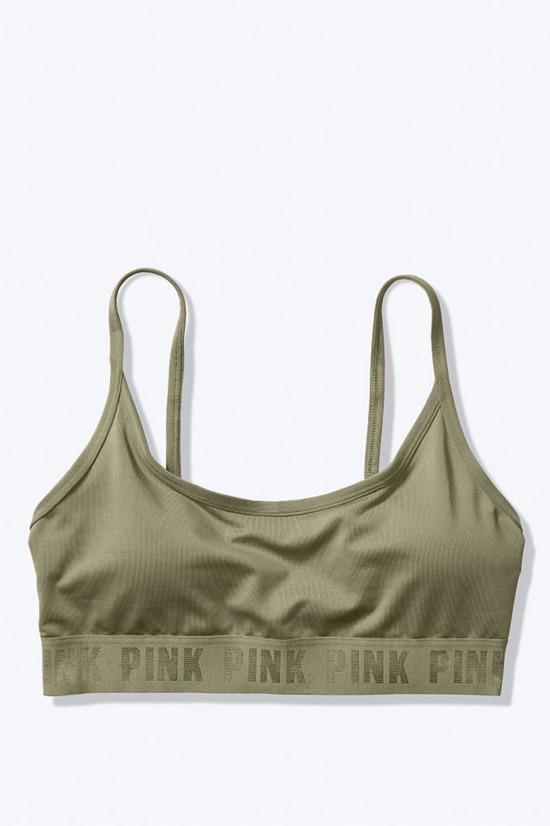 Chalk Rose Victoria\'s Secret Ultimate Scoop Lightly Lined Sports Bra | GKN-714820