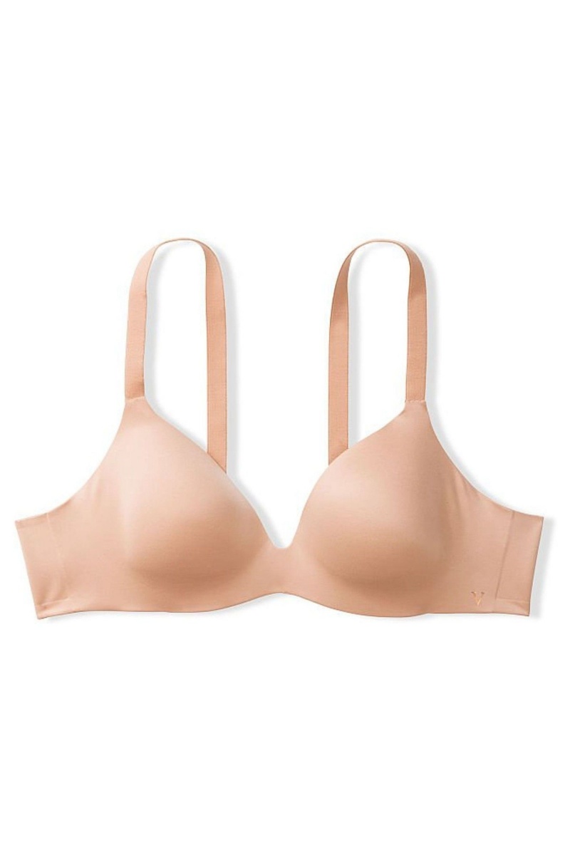 Champagne Nude Victoria's Secret Bare Smooth Lightly Lined Plunge Non Wired Bra | RFT-843570