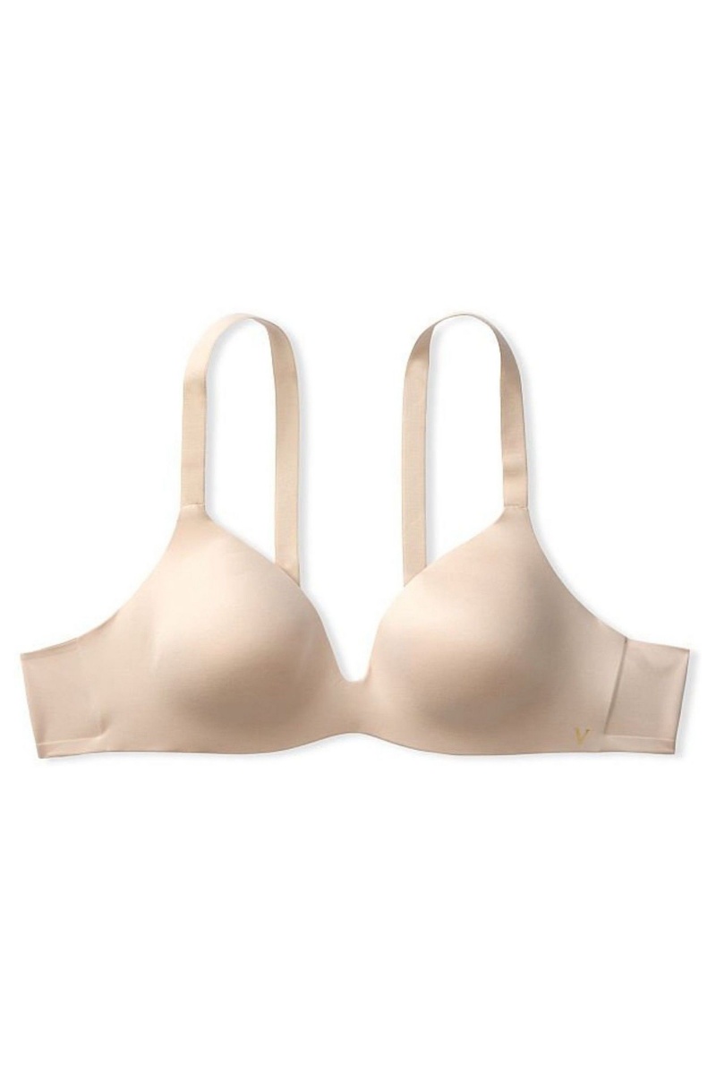 Champagne Nude Victoria's Secret Bare Smooth Lightly Lined Plunge Non Wired Bra | GZL-071963