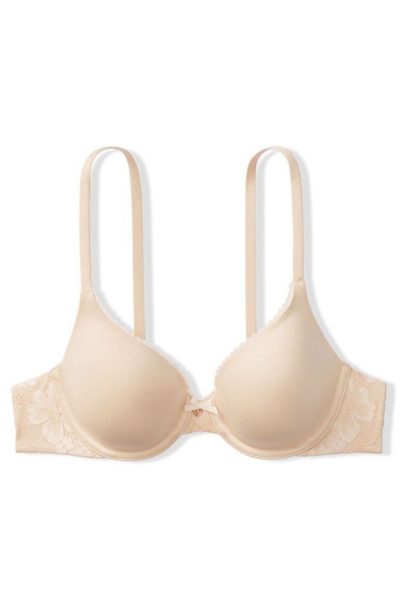 Champagne Nude Victoria's Secret Body by Victoria Smooth Full Cup Push Up Bra | BGX-716820