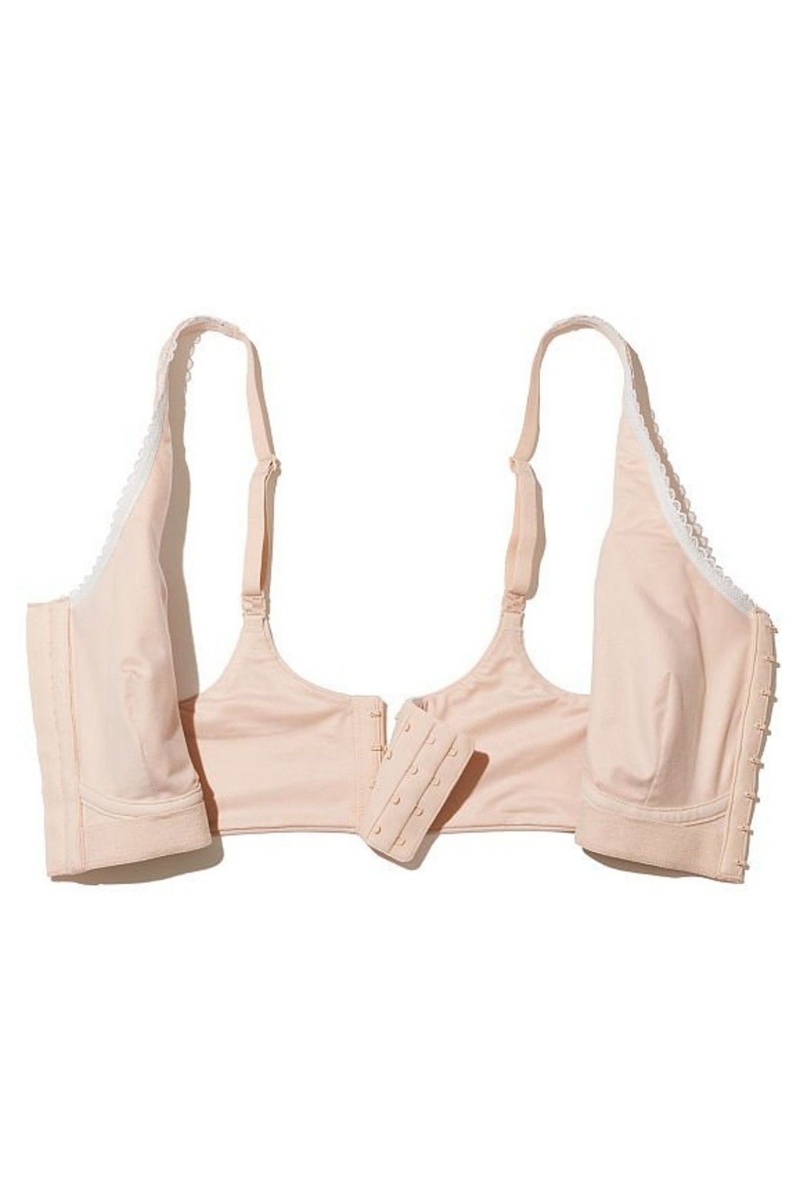 Champagne Nude Victoria's Secret Body by Victoria Front Fastening Non Wired Post Surgery Bra | VAH-681547