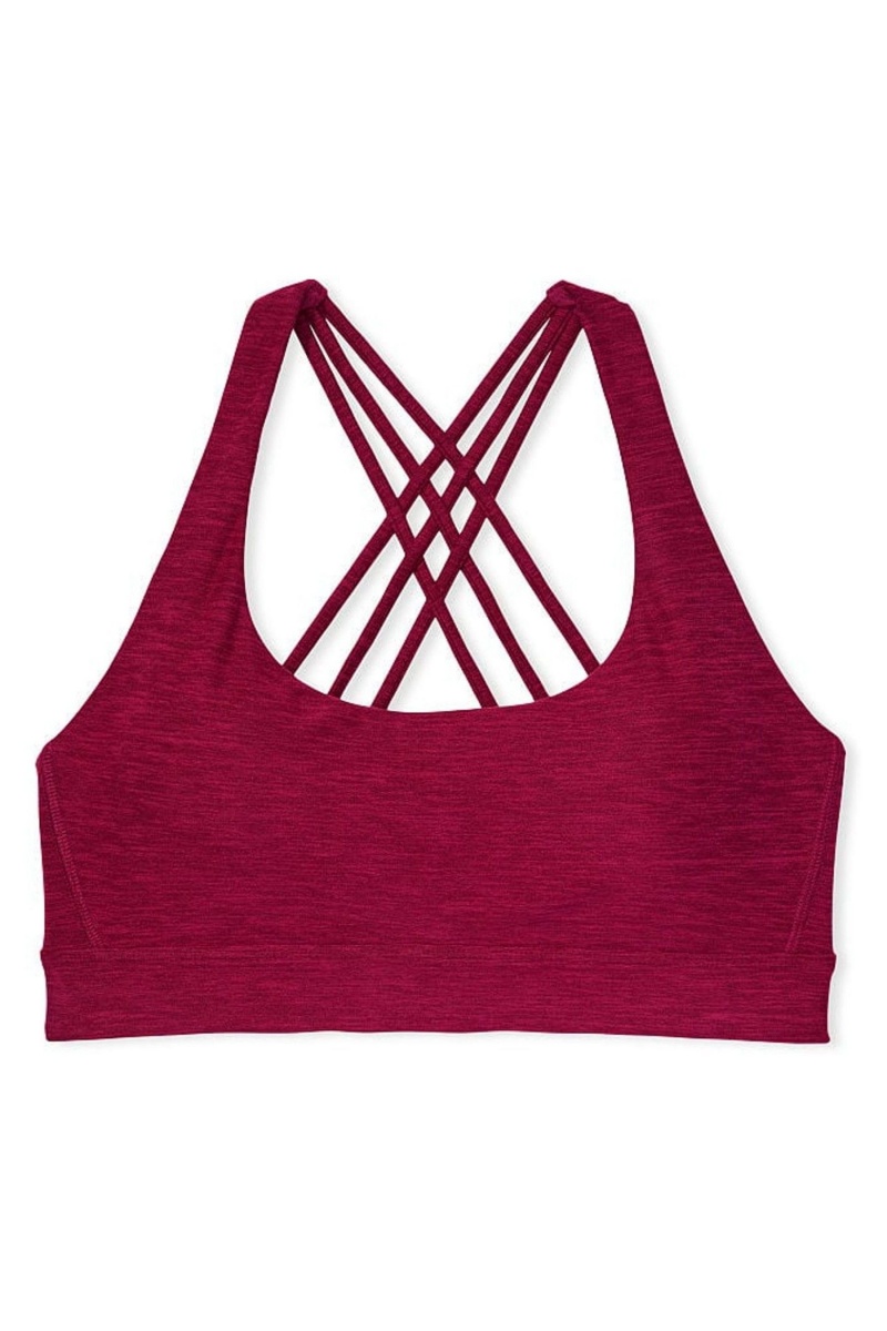 Claret Red Victoria's Secret Victorias Secret Strappy Low Impact Sports Bra | JDE-260947