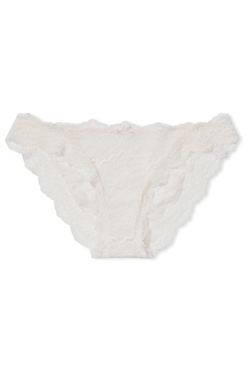 Coconut White Lace Victoria's Secret Dream Angels Knickers | CDO-649218