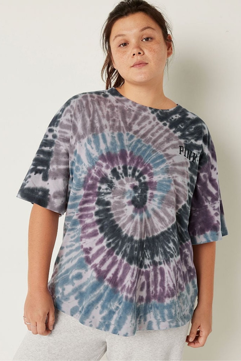 Dark Steel Grey Victoria's Secret Shine Oversized Short Sleeve T-Shirt | LBQ-249386