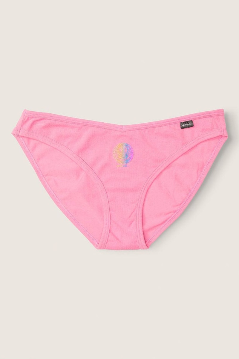 Dreamy Pink Victoria\'s Secret Stretch Cotton Cotton Bikini Knicker | FEN-683157