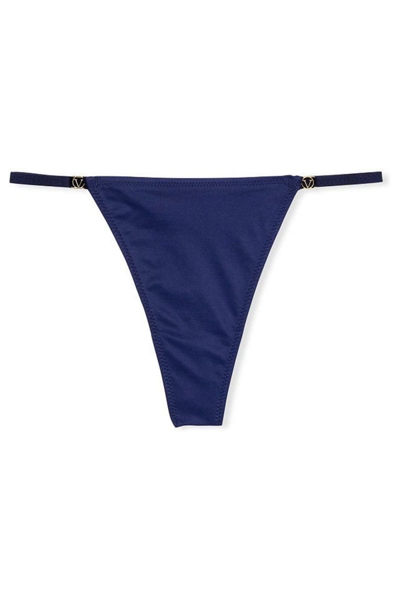 Ensign Navy Blue Victoria's Secret Love Cloud Smooth Thong Knickers | UEO-590831