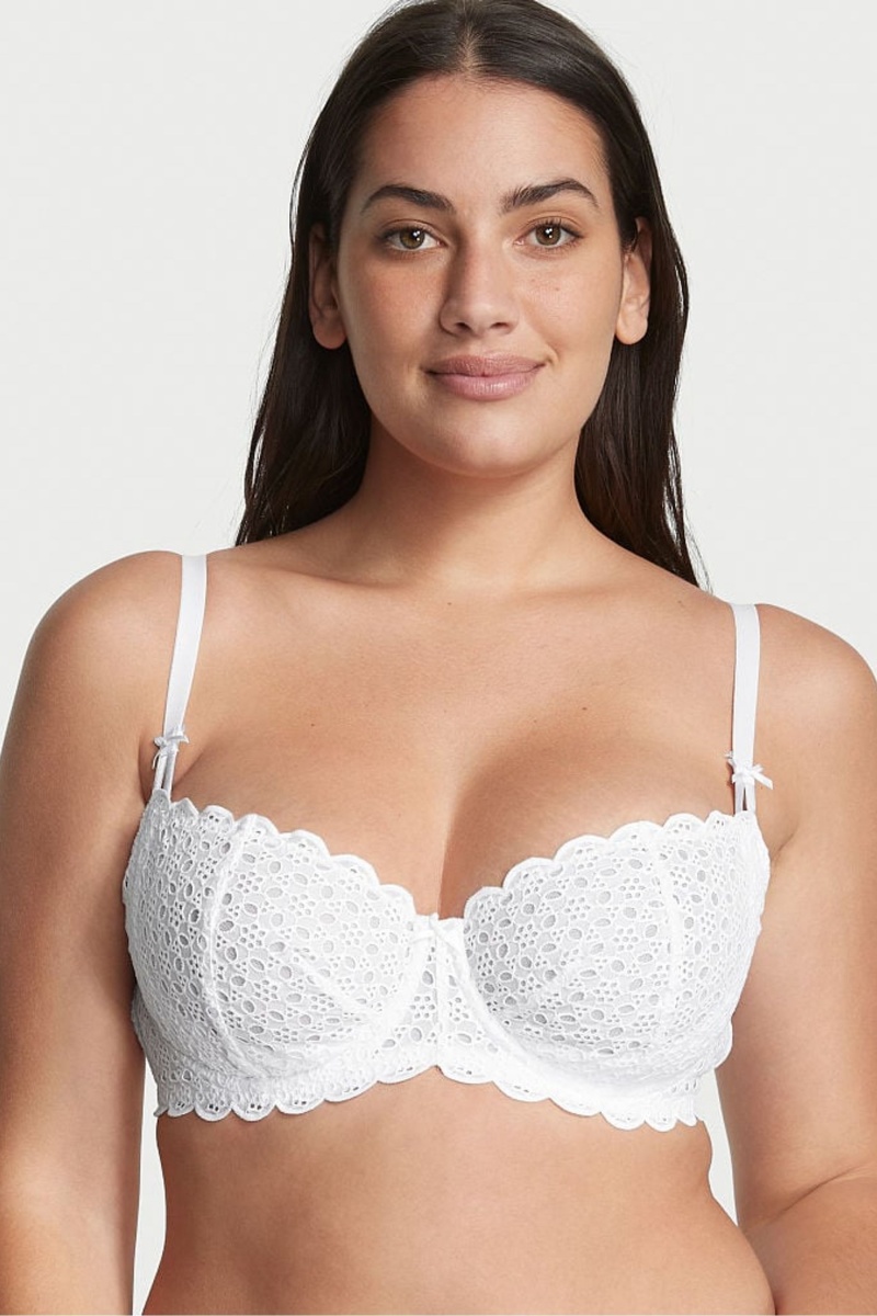 Ensign Victoria\'s Secret Dream Angels Broderie Scalloped Trim Bra | PMQ-904238