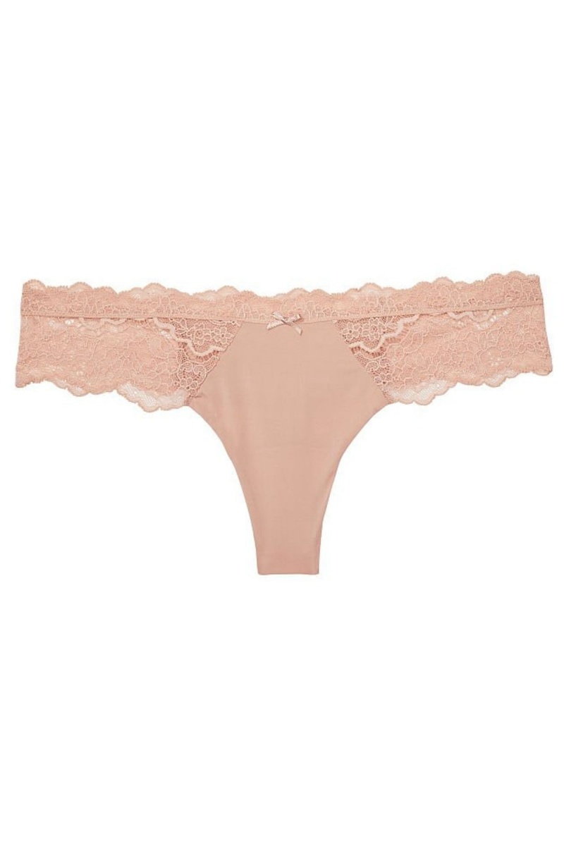 Evening Blush Pink Lace Trim Victoria's Secret Dream Angels Knickers | ZRF-821956