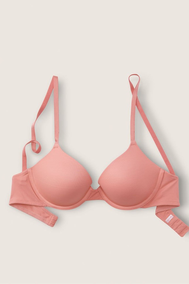 French Rose Pink Victoria's Secret Wear Everywhere Smooth Multiway Strapless Push Up Bra | VAH-931570