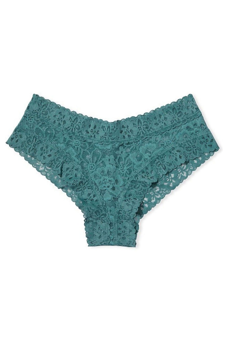 French Sage Blue Victoria's Secret The Lacie Lace Cheeky Knickers | WIZ-825614