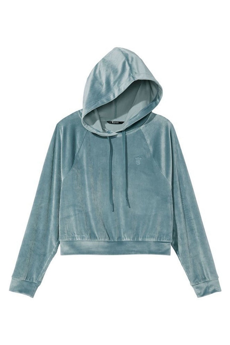 French Sage Green Victoria's Secret Velour Lounge Zip Up Hoodie | XWM-329061