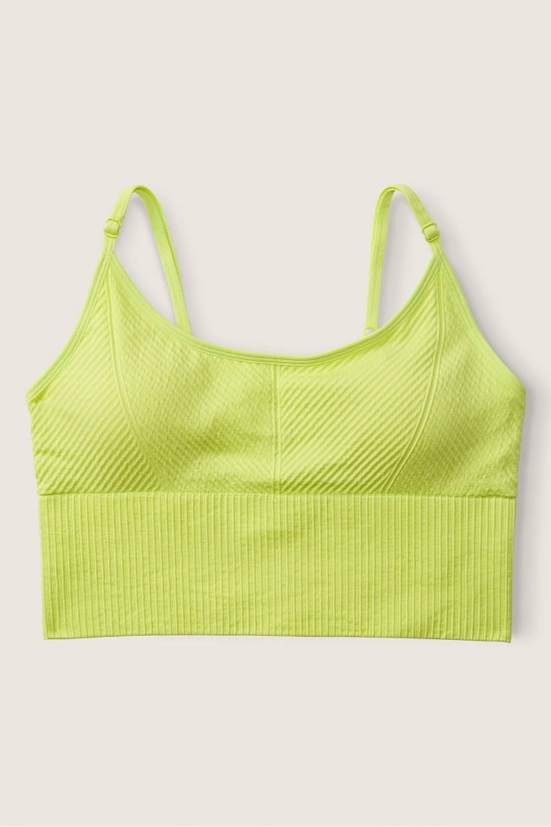 Green Spring Victoria's Secret Seamless Seamless Lightly Lined Sports Crop Top | GLQ-362478