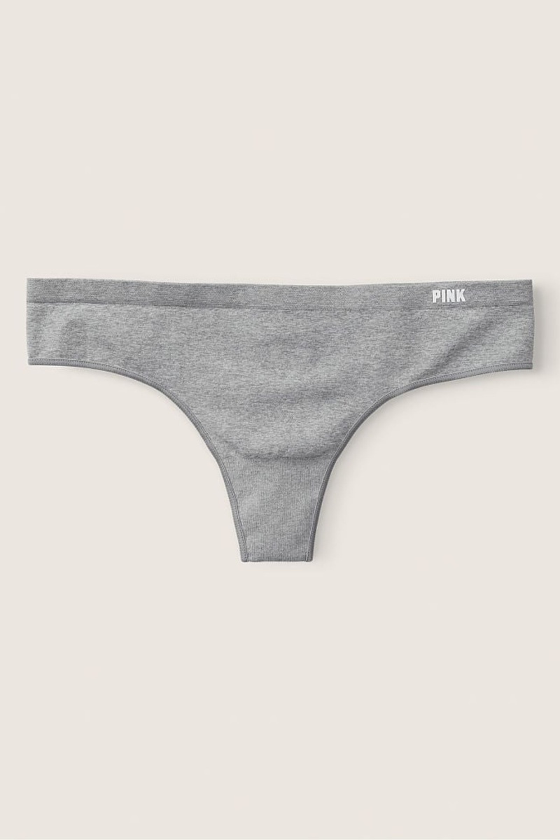 Grey Oasis Marl Victoria\'s Secret No-Show No Show Thong Knickers | AJH-412073