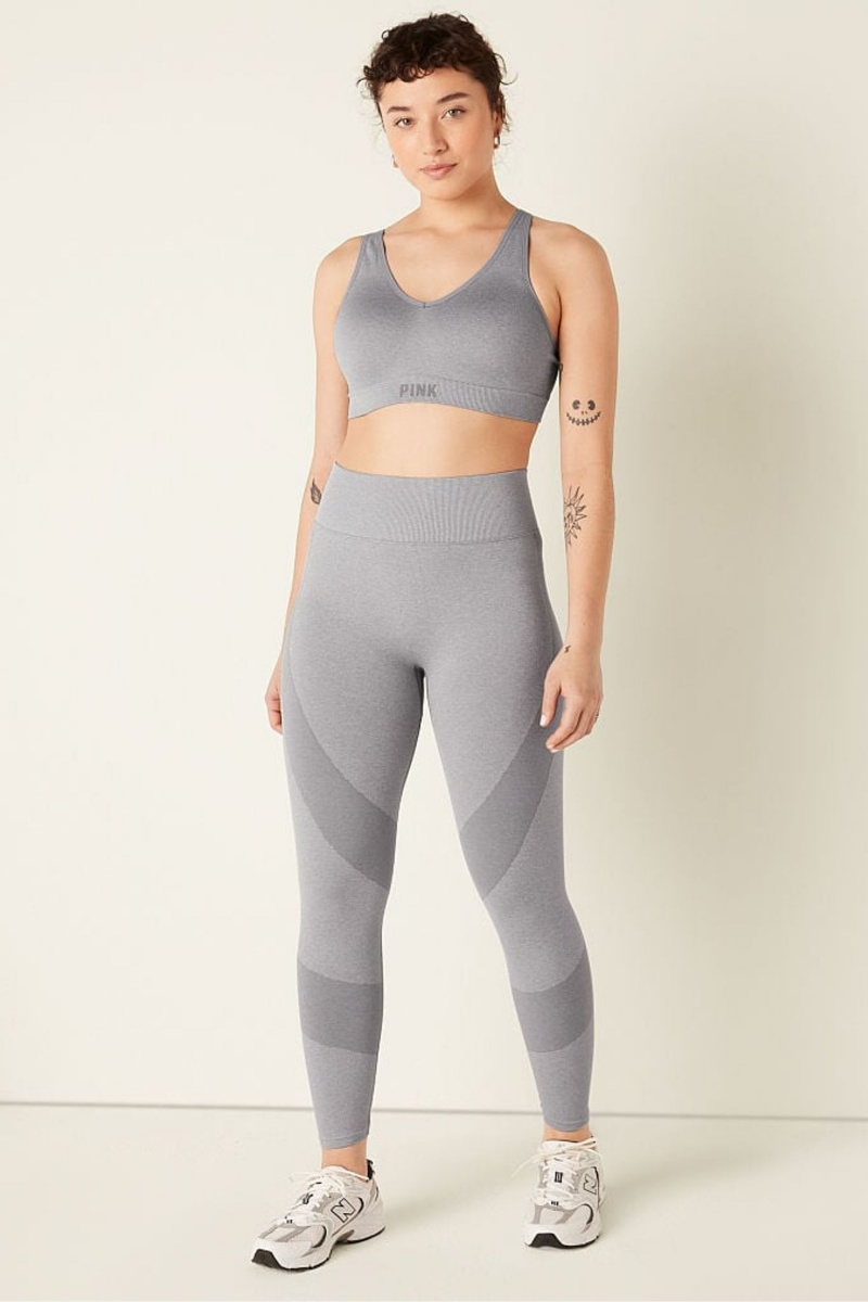 Grey Oasis Marl Victoria's Secret Seamless High Waist Legging | ENI-716835