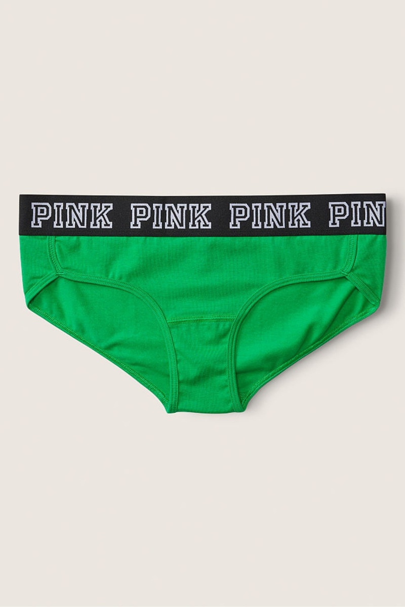 Happy Camper Green Victoria\'s Secret Stretch Cotton Cotton Logo Hipster Knickers | TCY-564321