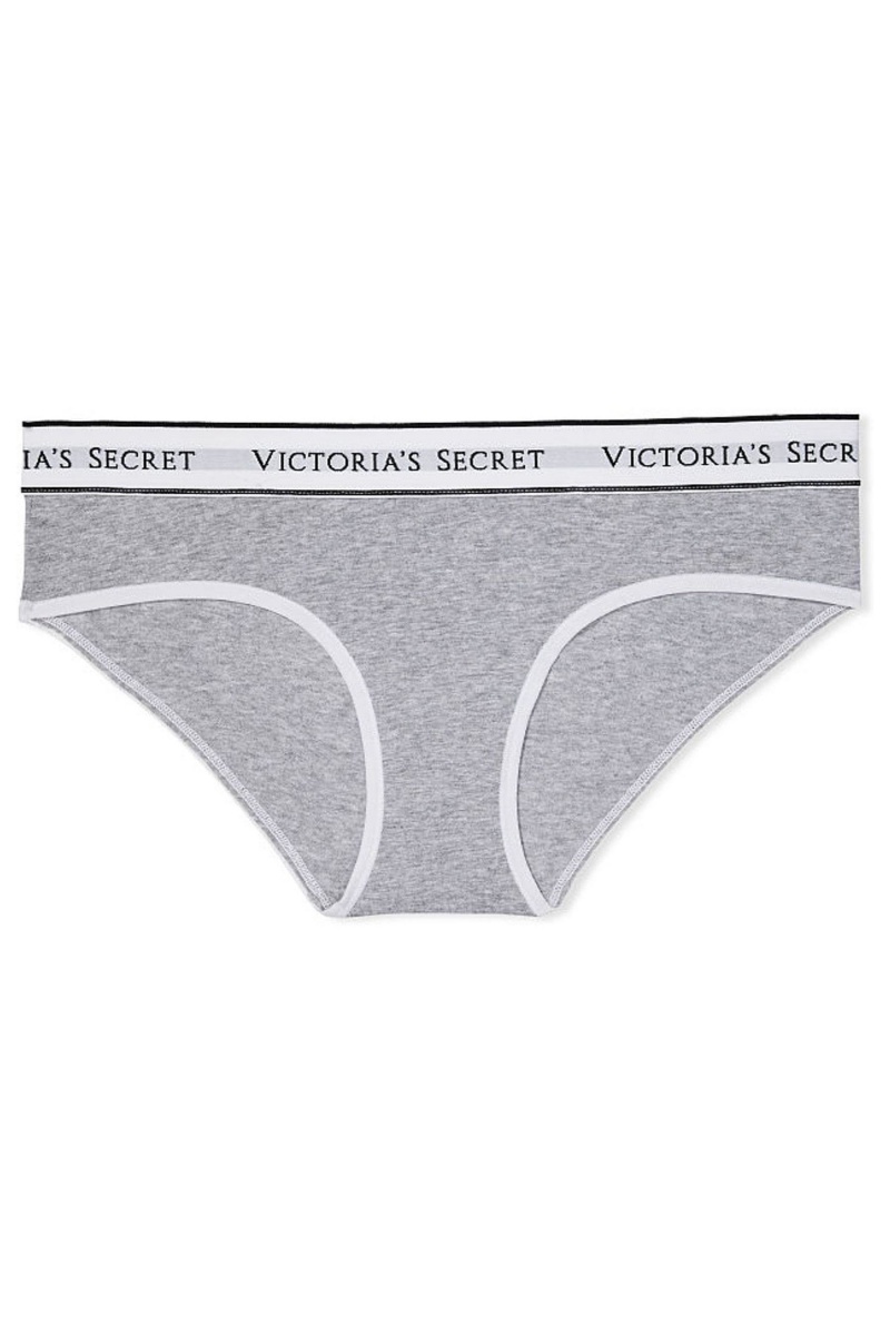 Heather Grey Victoria's Secret Logo Knickers | QRS-308247