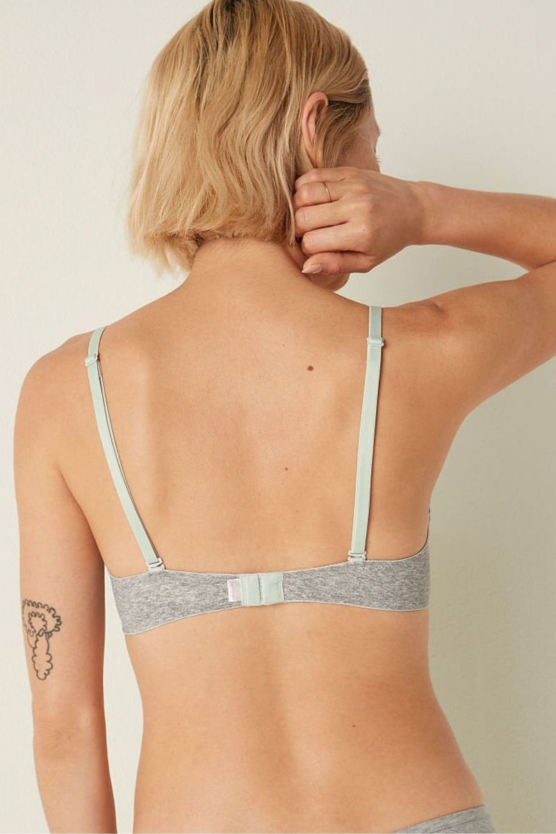 Heather Grey Victoria's Secret Wear Everywhere Smooth Lightly Lined T-Shirt Bra | XUE-069251