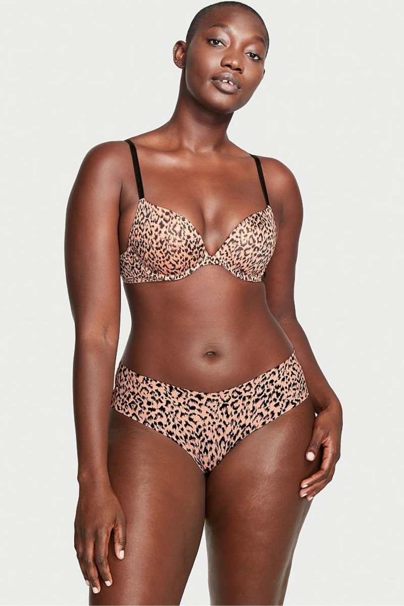 Leopard Print Victoria\'s Secret No-Show Leopard Print Cheeky Panty | AED-984503