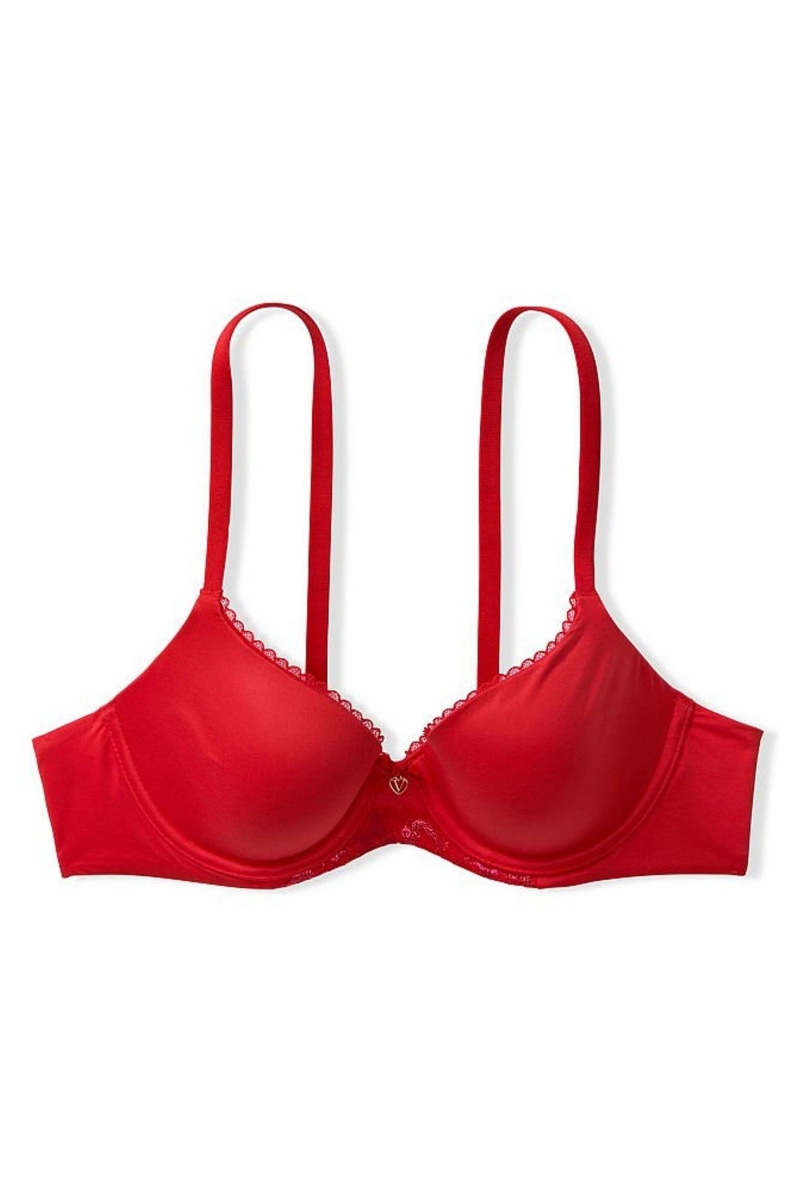 Lipstick Lurex Xdye Red Victoria's Secret Body by Victoria Smooth Lightly Lined Demi Bra | EXD-031984