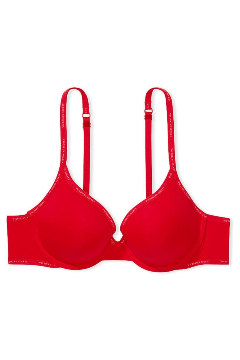 Lipstick Red Victoria's Secret The T-Shirt Logo Strap Bra | TGL-137605