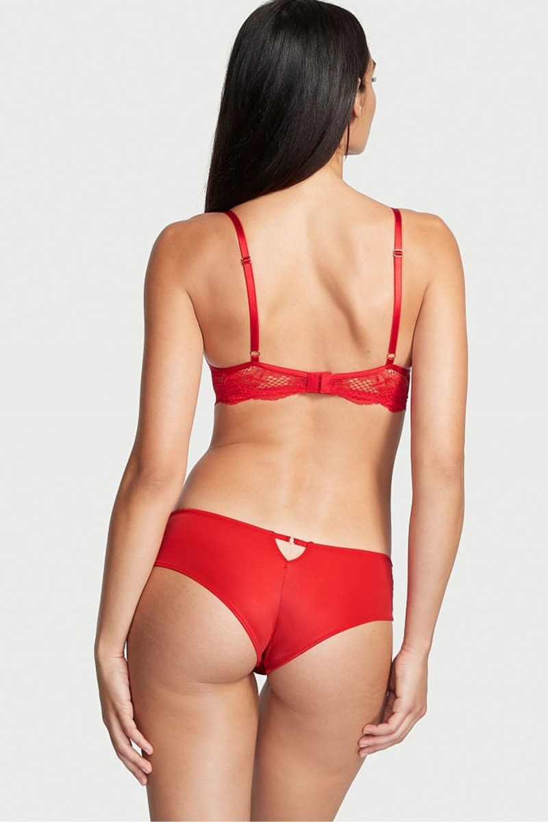 Lipstick Red Victoria's Secret Very Sexy Lace Cheeky Knickers | IDL-495186