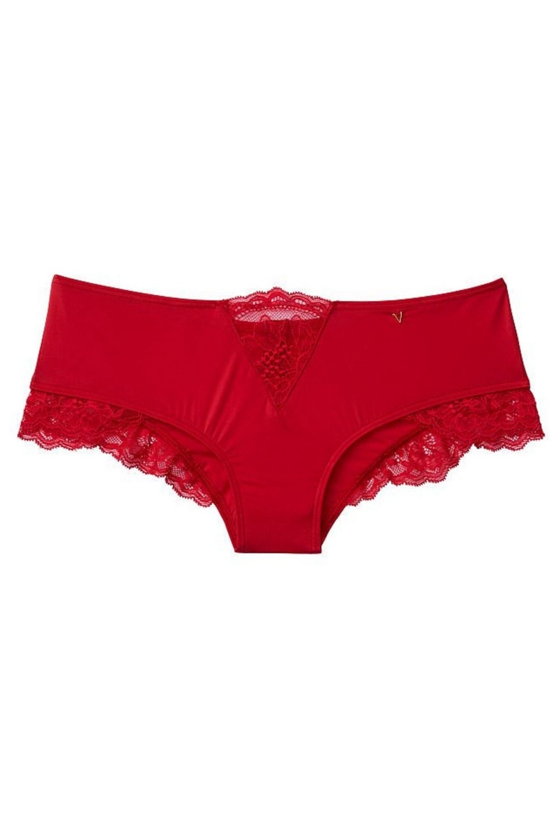 Lipstick Red Victoria's Secret Very Sexy Lace Trim Cheeky Knickers | LBG-156842