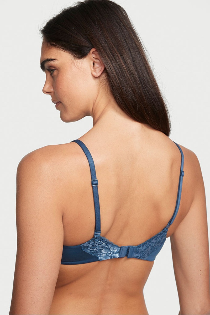 Midnight Sea Ombre Blue Victoria's Secret Body by Victoria Lace Lightly Lined Demi Bra | ZVR-429037