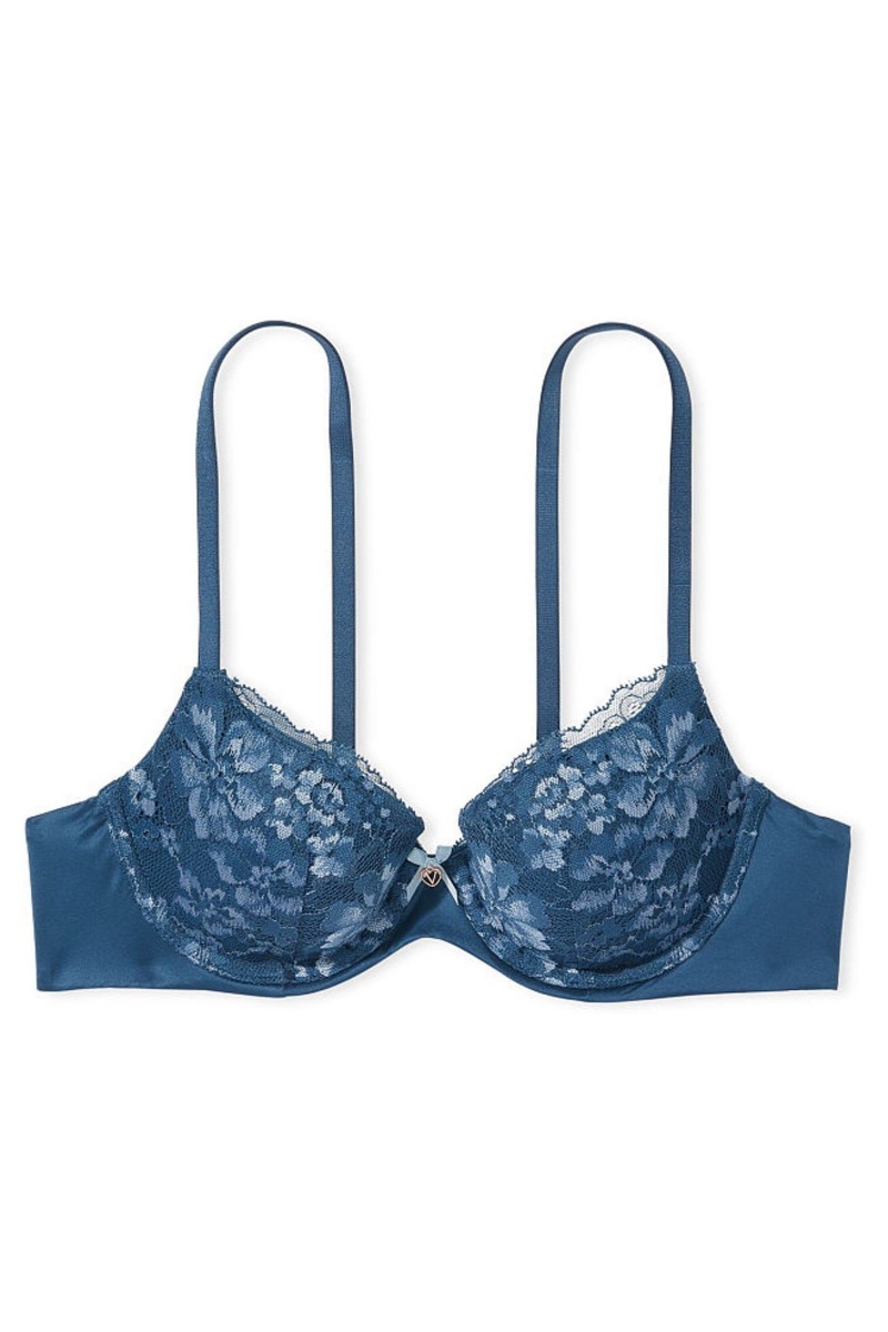 Midnight Sea Ombre Blue Victoria's Secret Body by Victoria Lace Lightly Lined Demi Bra | ZVR-429037