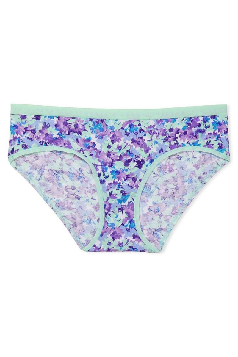 Mint Splash Floral Victoria's Secret Stretch Cotton Stretch Cotton Hipster Knickers | QPF-173924