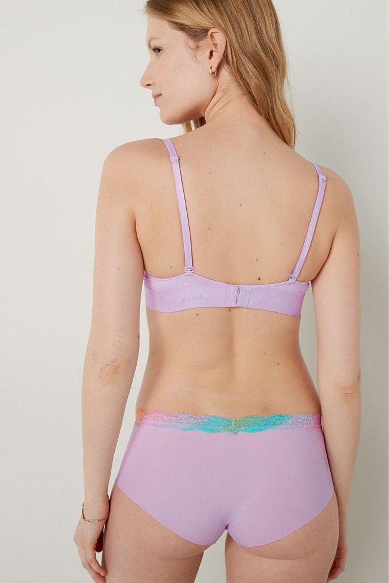 Misty Lilac Purple Victoria's Secret Wear Everywhere Smooth Push Up T-Shirt Bra | EVL-498357