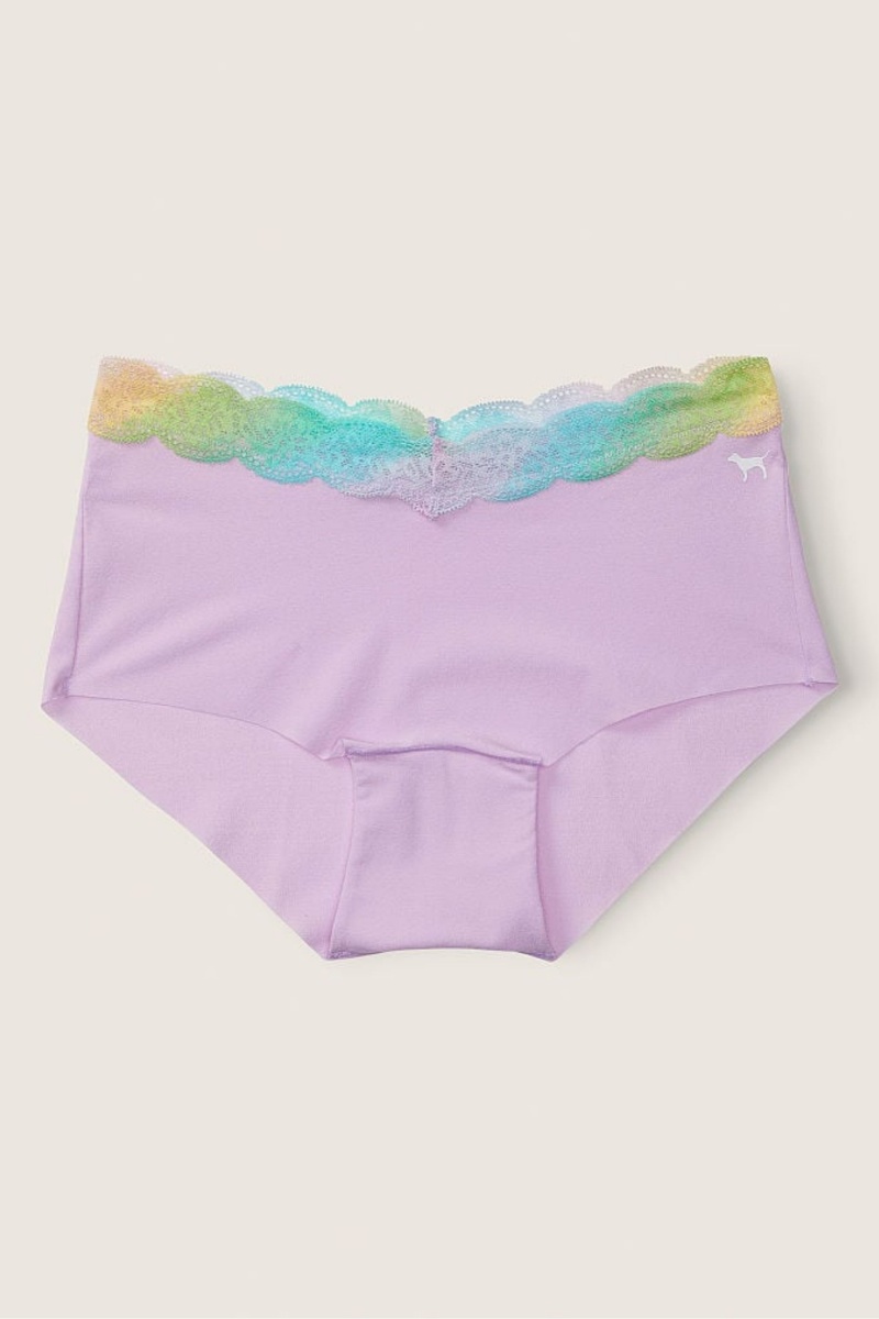 Misty Lilac With Gradient Lace Victoria\'s Secret No-Show No-Show Boyshort Knickers | PUO-536814