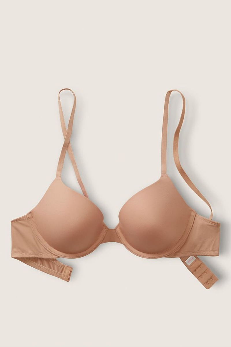 Mocha Latte Nude Victoria's Secret Wear Everywhere Smooth Lightly Lined T-Shirt Bra | AFK-407213