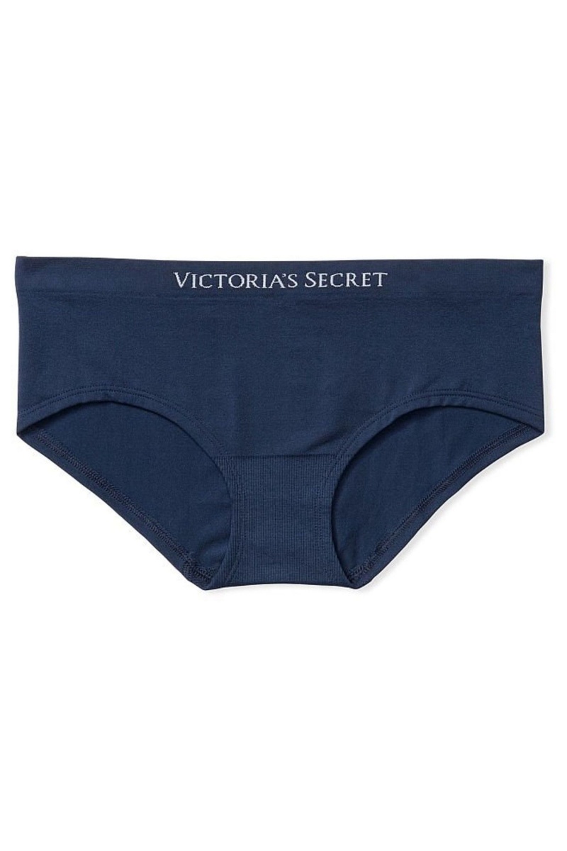 Noir Navy Blue Victoria's Secret Smooth Seamless Hipster Knickers | RGE-706938